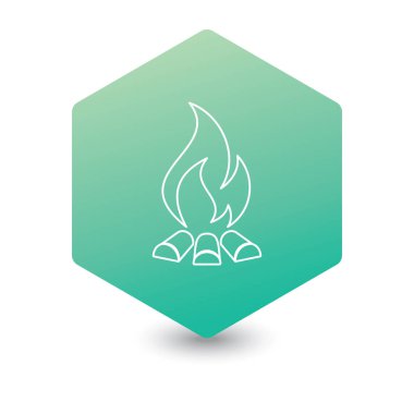 Kamp ateşi siluet simge