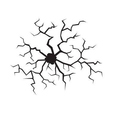 Bir duvarda veya zeminde koyu delik, yıkılmış duvar