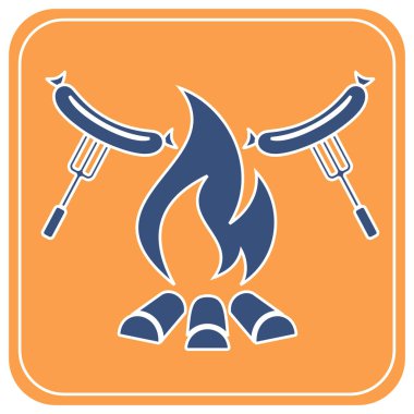 Izgara sosis simgesi