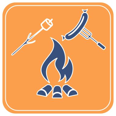 Izgara sosis ve zephyr simgesi