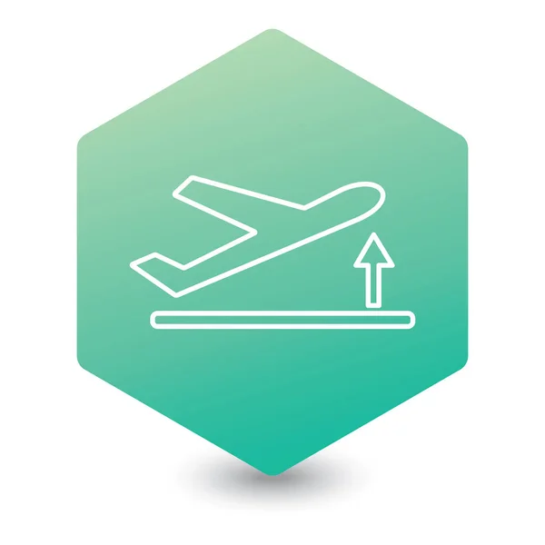 Partenza decollo aereo icona semplice — Vettoriale Stock