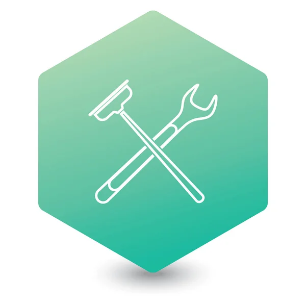 Plomberie icône symbole de travail — Image vectorielle