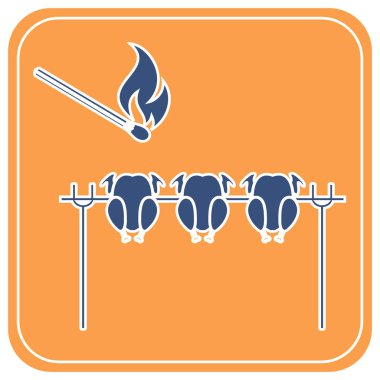 ızgara tavuk simgesi