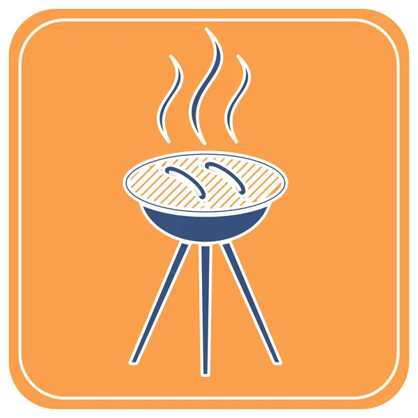 Icône de saucisse barbecue — Image vectorielle