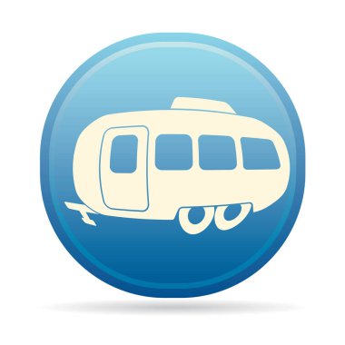 Kamp römork doodle simgesi