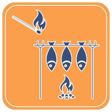 Izgara balık simgesi