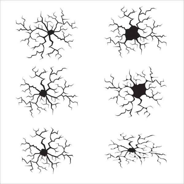 Bir duvarda veya zeminde delik seti, yıkılmış duvar