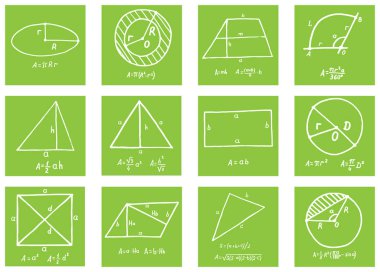 Okul donanımları doodle simgeler kümesi