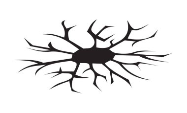 Bir duvarda veya zeminde koyu delik, yıkılmış duvar