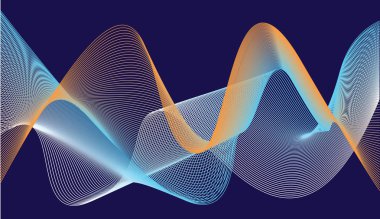 Kavisli çizgileri olan soyut şablonlar