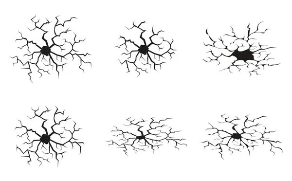 Bir duvarda veya zeminde koyu delik, yıkılmış duvar