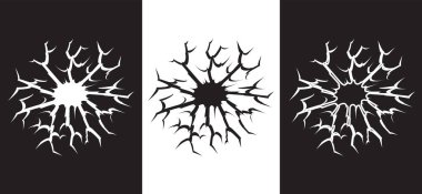 Bir duvarda veya zeminde delik seti, yıkılmış duvar