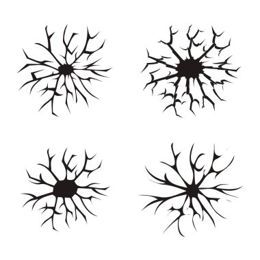 Bir duvarda veya zeminde koyu delik, yıkılmış duvar