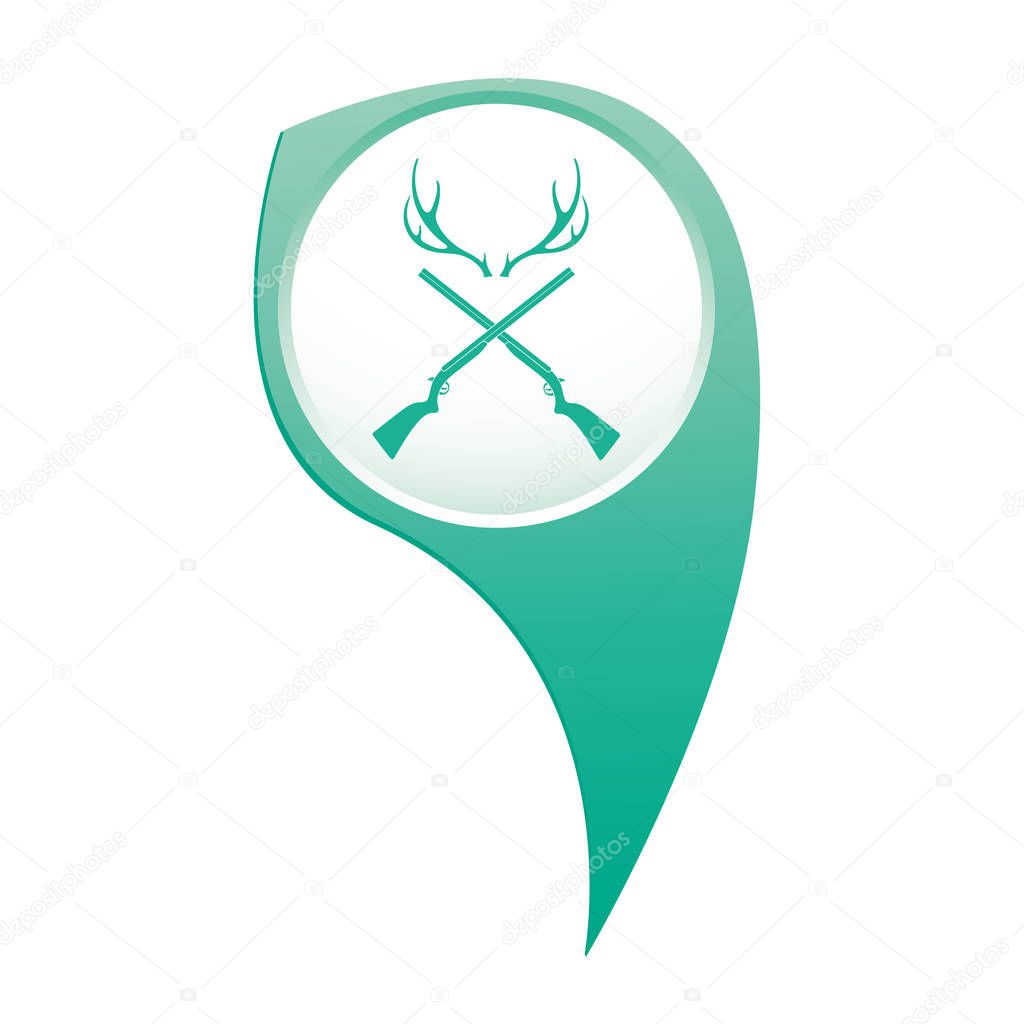 Hunting club logo icon. Vector illustratio