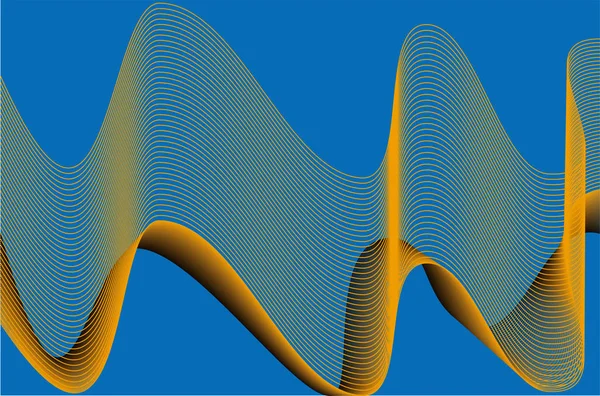 Abstrakta mallar med kurviga linjer — Stock vektor