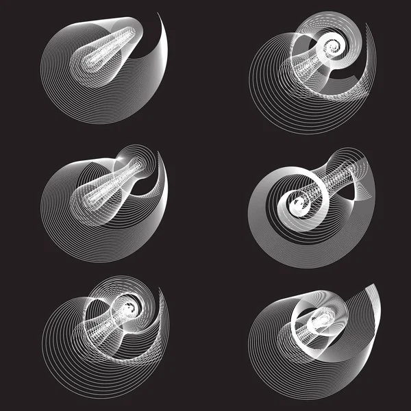 Abstract templates with curvy lines Royalty Free Stock Illustrations