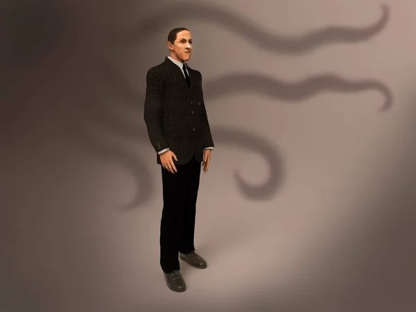 霍华德飞利浦 Lovecraft 的插图 — 图库照片