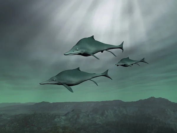 魚竜の イラストレーション — ストック写真