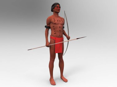 Indigenous of the yanomami ethnicity clipart
