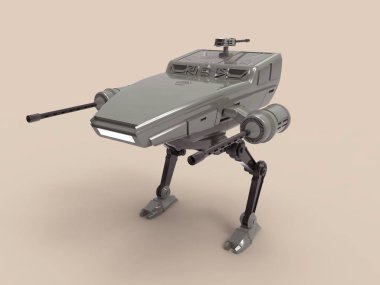 Bir savaş robotunun 3d illüstrasyon