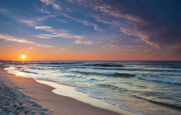 Puesta de sol en el mar Báltico — Foto de Stock