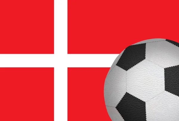 Football Ball Flag Denmark — Stock Photo, Image