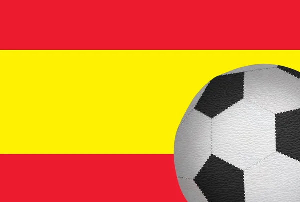 Pelota Fútbol Contra Bandera Spai —  Fotos de Stock