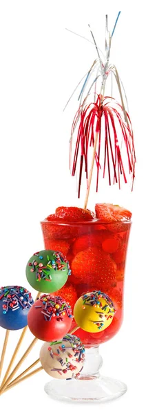 Strawberry Cocktail Candy Close — Stock Photo, Image