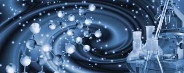 Biyoteknoloji arka planda Kimya Cam ürünleri