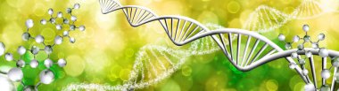 Dna zincirinin soyut resim kapat