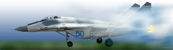 Kép Katonai Harci Repülőgép Égen — Stock Fotó