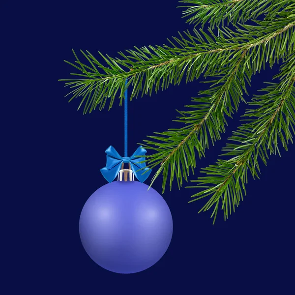 Christmas Decoration Fir Branch Close — Stock Photo, Image