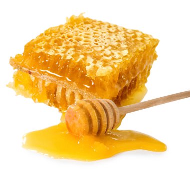 bal peteğin closeup içinde izole görüntü