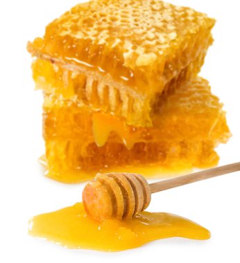 bal peteğin closeup içinde izole görüntü