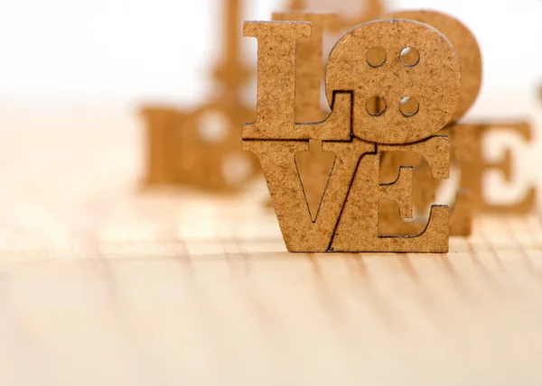 Stylizovaný obrázek nápisu lásky jako symbol lásky a oddanosti — Stock fotografie
