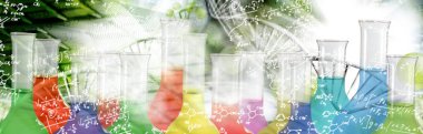 genetik arka plan closeup kimyasal şişelerin görüntü