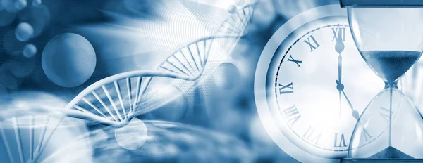 kum saati stilize görüntü, Dna zincirine karşı su