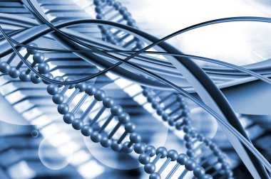 Bir Dna zinciri closeup Görüntü