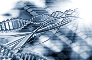 Bir Dna zinciri closeup Görüntü