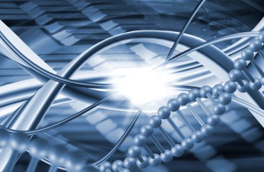 Bir Dna zinciri closeup Görüntü