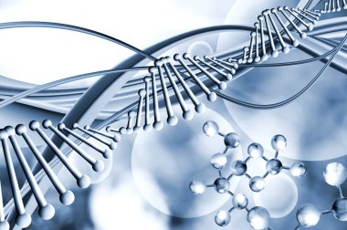 Bir Dna zinciri closeup Görüntü