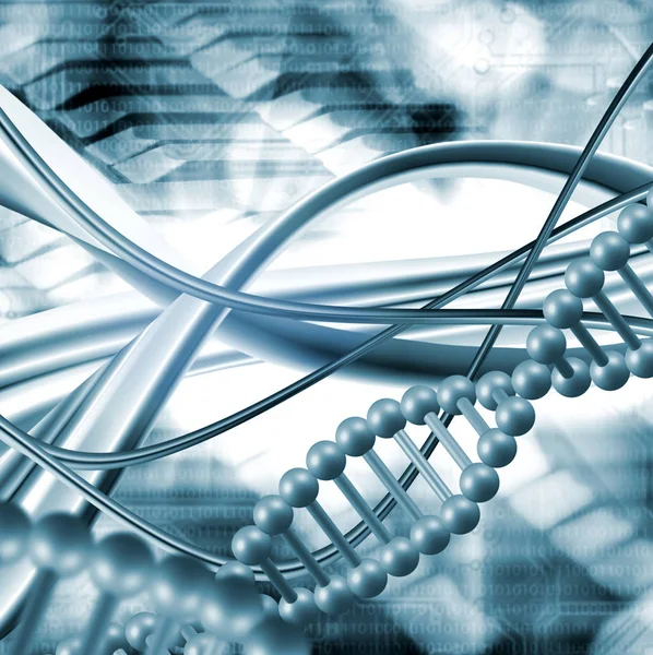Зображення ланцюга ДНК крупним планом — стокове фото