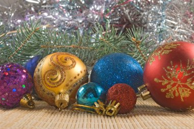 Güzel festival tasarımcısı noel süslemeleri Görüntü. Mutlu Noeller ve Mutlu Yıllar Tebrik Kartı