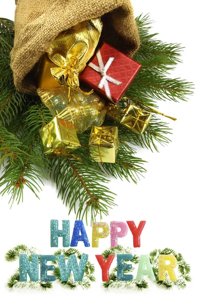 Immagine Belle Decorazioni Natalizie Festive Stilista Buon Natale Felice Anno — Foto Stock