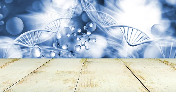 Абстрактное изображение цепочки ДНК на размытом фоне — стоковое фото