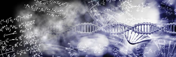 Bulanık arkaplanda DNA zincirinin soyut görüntüsü — Stok fotoğraf