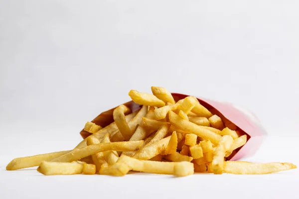 Frites Frites Fraîches Avec Ketchup Sur Fond Bois — Photo