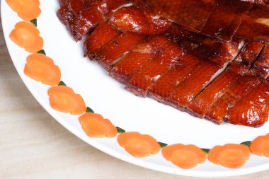 Ördek gıda kırmızı portre et