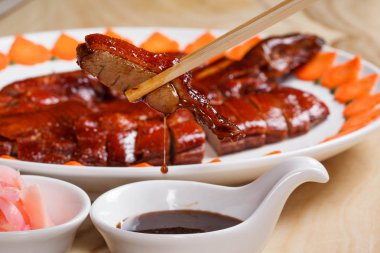 Ördek gıda kırmızı portre et