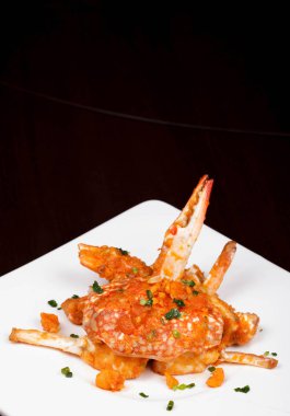 Fried yengeç ile köri